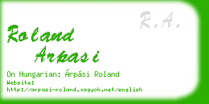 roland arpasi business card