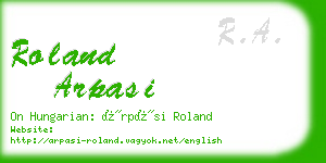 roland arpasi business card